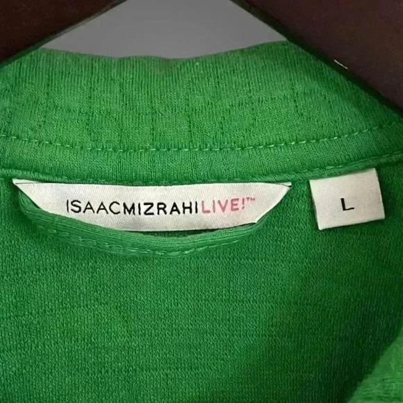 ISAAC‎ MIZRAHI LIVE! ladies long sleeve quilted button  down jacket green large - Picture 10 of 11